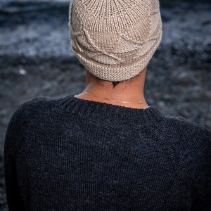 Hat with triangles style, handmade with Baby Alpaca image 3