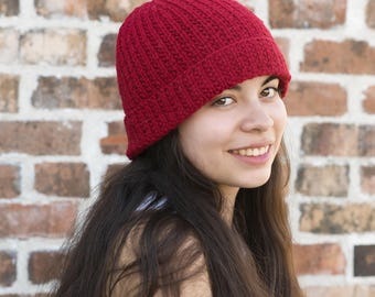 Ribbed beanie - 100% Baby Alpaca, handmade- Made in Canada