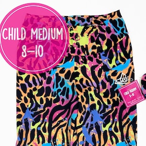 CM Neon Animal Print Figure Skating Practice Pants - Be Bright - Skating Pants - Ice Skater - Skating Apparel - Figure Skater Pants