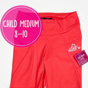 CM Red Orange Tundra Fleece Figure Skating Practice Pants - Be Bright Skating Pants - Ice Skater - Skating Apparel - Figure Skater Pants