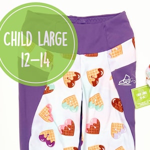CL Lila Waffel Print Lustige Eiskunstlaufhose - Be Bright - Eiskunstlaufhose - Eiskunstläuferin Geschenk - Eiskunstlaufbekleidung Eiskunstläuferin