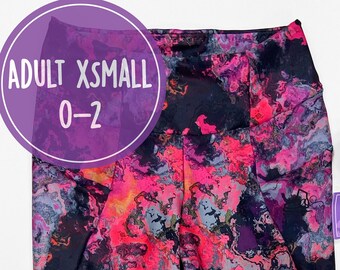 AXS Neon Ink Coral Pink Purple Figure Skating Practice Pants - Be Bright - Skating Pants - Ice Skater Apparel Figure Skater Pants