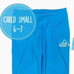 CS Strahlende Blaue Tundra Fleece Eiskunstlaufhose - Be Bright Eiskunstlaufhose - Eiskunstläuferin - Eislaufbekleidung - Eiskunstläuferin