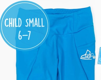 CS Bright Blue Tundra Fleece Figure Skating Practice Pants - Be Bright Skating Pants - Ice Skater - Skating Apparel - Figure Skater Pants