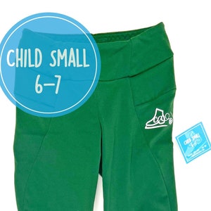 CS Green Tundra Fleece Figure Skating Practice Pants - Be Bright Skating Pants - Ice Skater - Skating Apparel - Figure Skater Pants