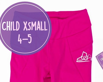 CXS Neon PInk Tundra Fleece Figure Skating Practice Pants - Be Bright Skating Pants - Ice Skater - Skating Apparel - Figure Skater Pants