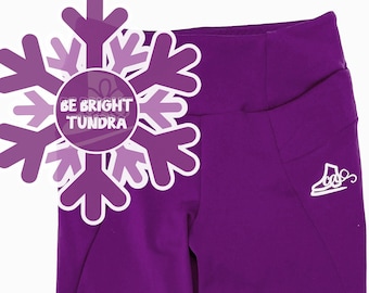 MADE TO ORDER - Tundra Fleece Lined Be Bright Figure Skating Practice Pants - Warm Skating - Ice Skater Apparel - Figure Skater