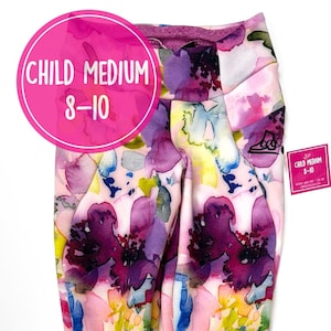 CM Pink Floral FLEECE Warm Figure Skating Practice Pants - Be Bright Skating Pants - Ice Skater - Skating Apparel - Figure Skater Pants