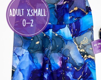 AXS Blue Purple Gold Marble Print Figure Skating Practice Pants - Be Bright - Skating Pants - Ice Skater Apparel Figure Skater Pants