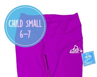 CS Neon Purple Tundra Fleece Figure Skating Practice Pants - Be Bright Skating Pants - Ice Skater - Skating Apparel - Figure Skater Pants