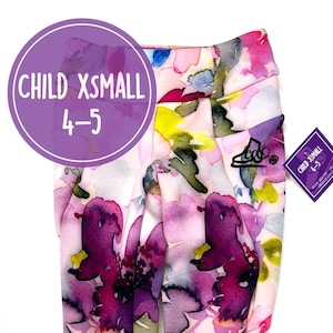 CXS Pink Floral FLEECE Warm Figure Skating Practice Pants - Be Bright Skating Pants - Ice Skater - Skating Apparel - Figure Skater Pants