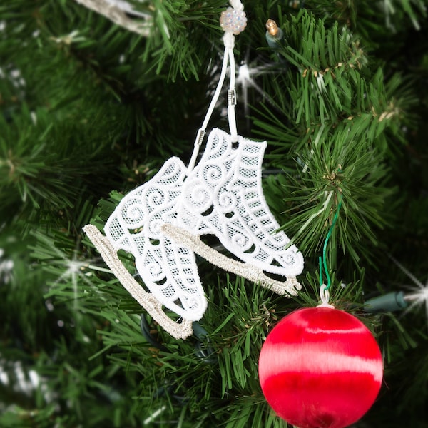 Ice Skate Ornament Etsy