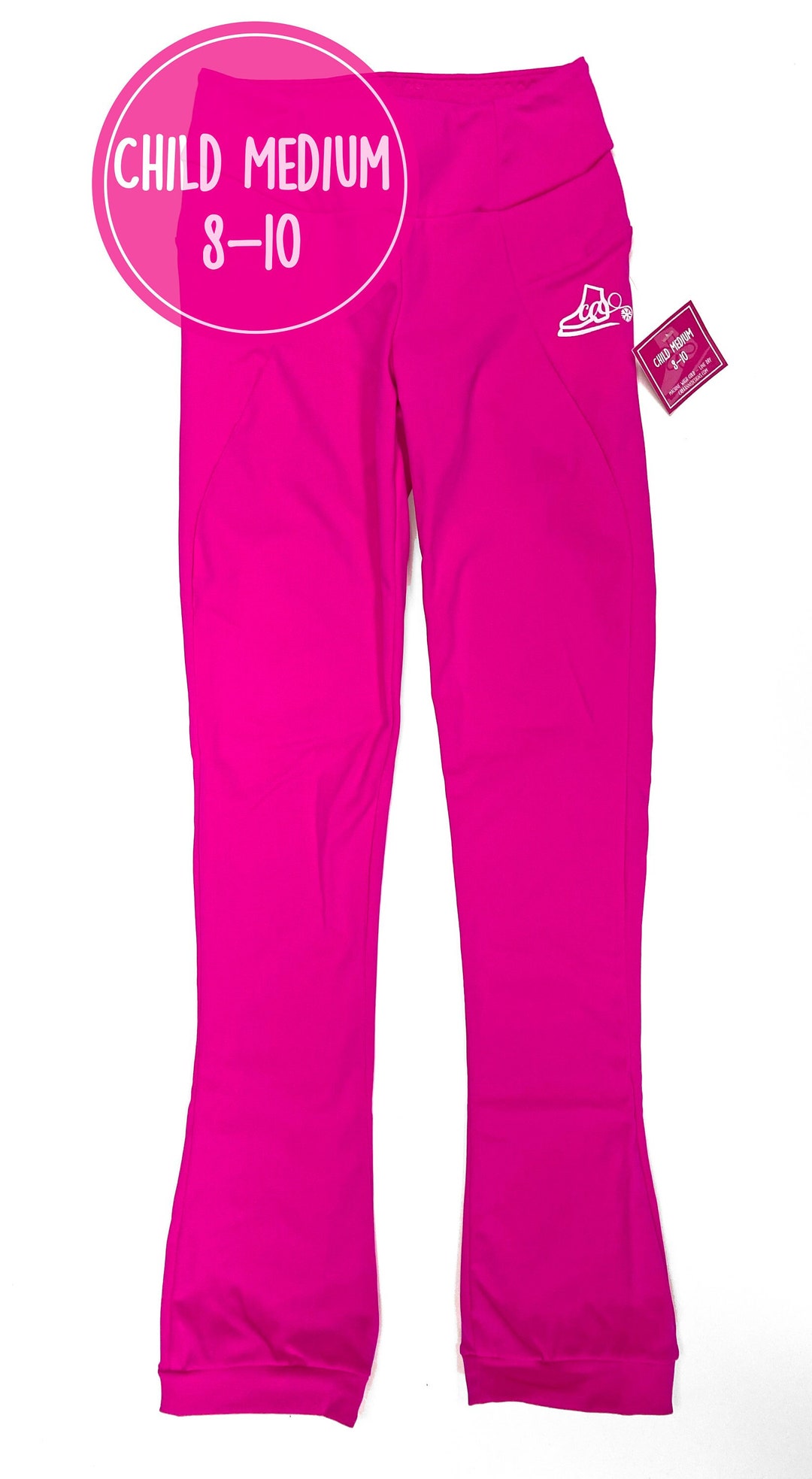 NY2 SPORTSWEAR Figure Skating Practice Pants With Spangles S102D - Child Sizes- (Child Extra Extra Small) Black