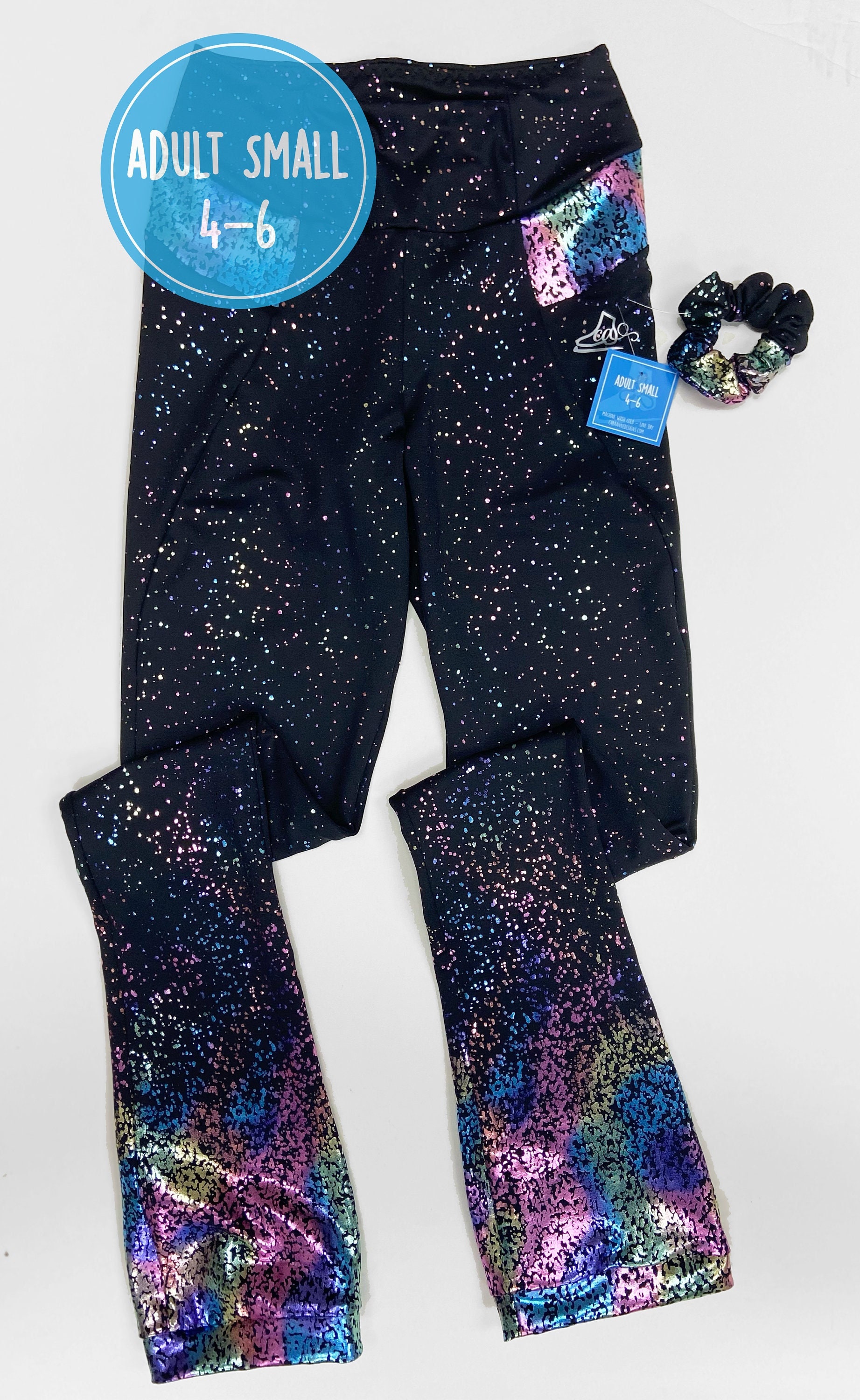 AS Unicorn Speckle Ombre Metallic Figure Skating Practice Pants - Be Bright - Skating Pants - Skater Gift - Skating Apparel Figure Skater