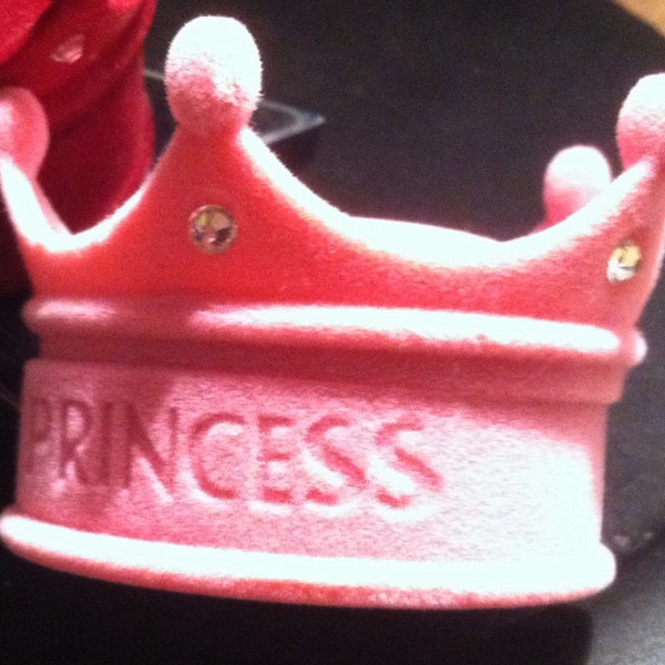 Crown Shaped Pink or Black Velvet Posh Box; Pins, Earrings, Rings-GREAT gift add-on!