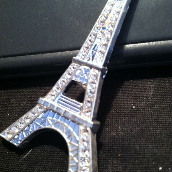 Eiffel Tower Sparkling Rhinestone Decorative PoshPushPin! Bling! Silver or Gold!