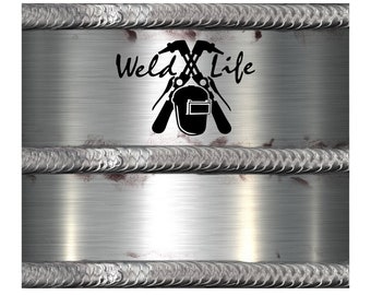 SEAMLESS Weld life 20oz skinny straight sublimation tumbler wrap download png and jpeg add a name can be resized