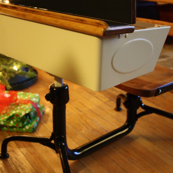 Vintage 1930's childrens desk custom refrinished and reclaimed.