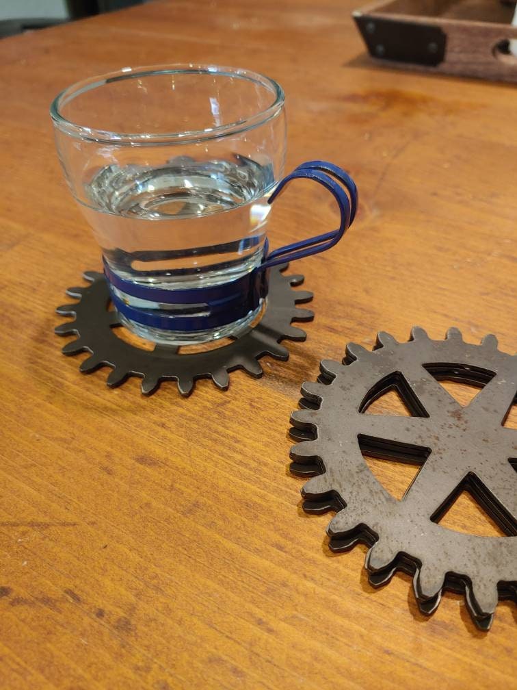 Industrial Gear Coasters Etsy