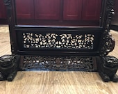 19th c. Antique chinese table screen stand for plaque