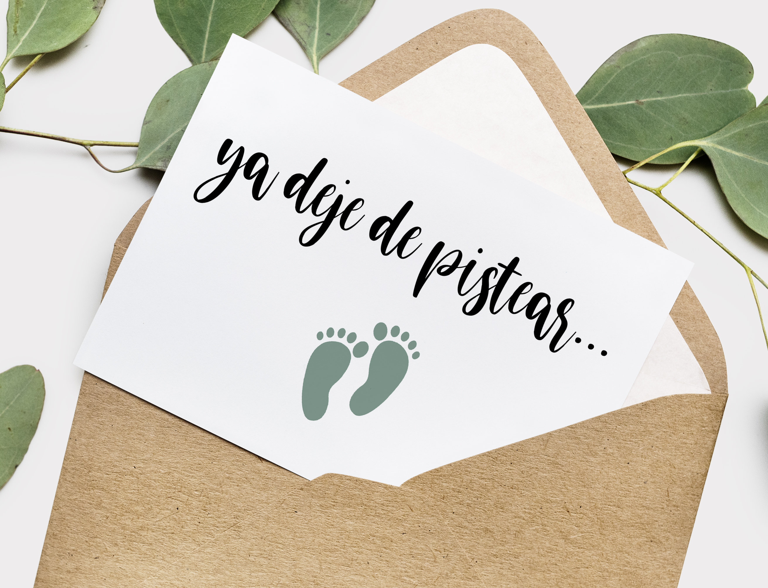 Spanish digital print pregnancy announcement card for husband Etsy
