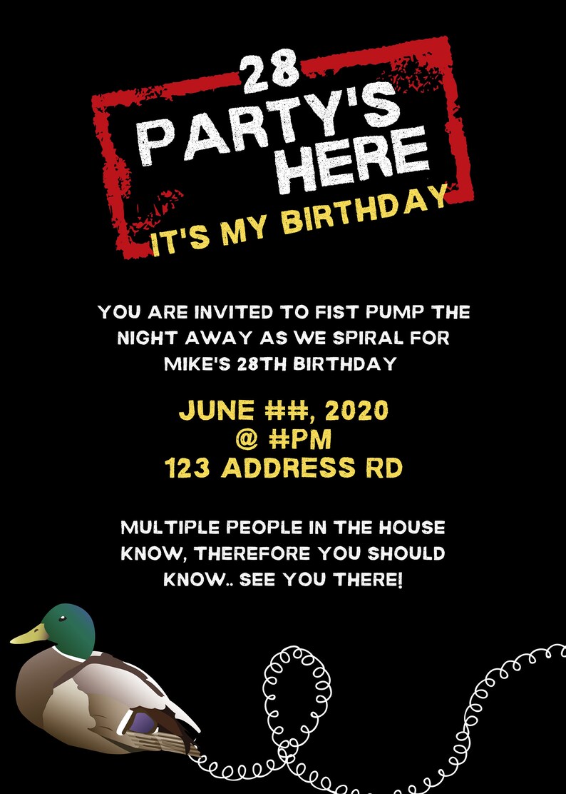 Printable Jersey Shore Custom Birthday Party Invitation Etsy