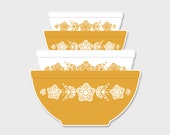 Pyrex Butterfly Gold Nesting Mixing Bowls Sticker Decal Gift for Her Rare Pyrex Butterfly Gold Laptop Sticker Laptop Decal