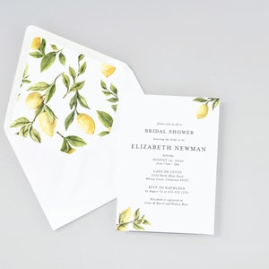 Lemon Citrus Bridal Shower Invitation / #1212