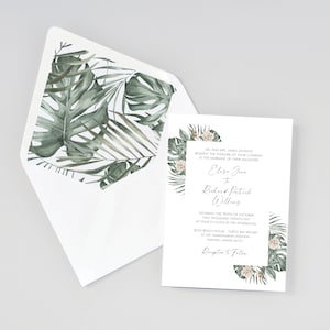 Boho Tropical Wedding Invitation Suite / #1245