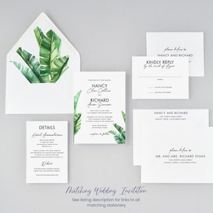 Tropical Destination Wedding Menu / 1205 image 3