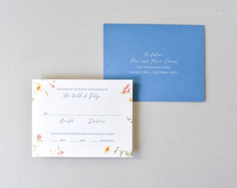 Wildflower RSVP Card / #1252