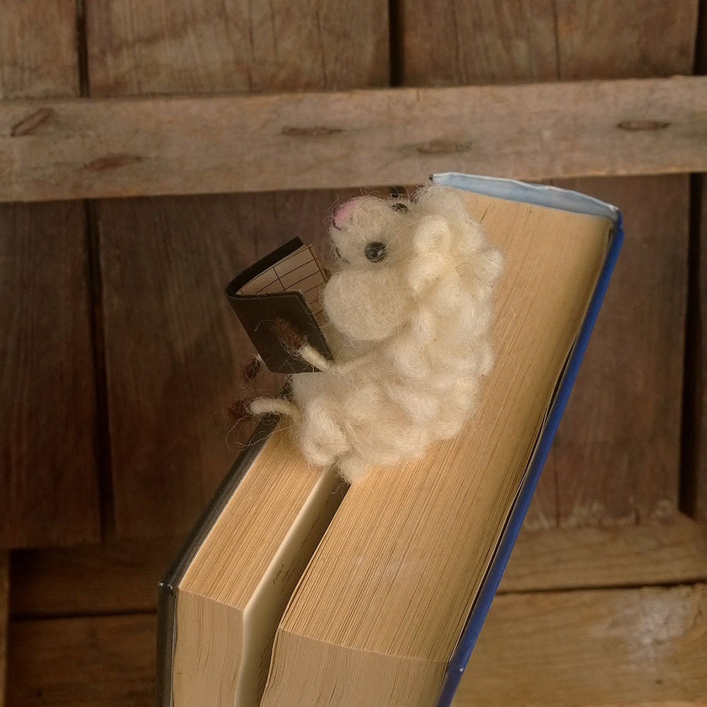 Bookmark Miniature Sheep Bookmark White Woolen Lamb Animal Etsy