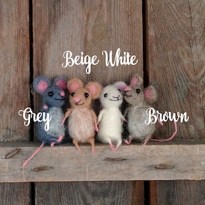 Animal bookmark reading book Felt gray mouse glasses Back to school gift Woolen miniature Cute Book lovers Unique figurine bookmark Woodland image 5