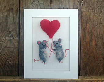 Valentines gift Love gift, Anniversary present, Wedding gift, couples gift, wall art, fiber art engagement gift, wool wall art, eco