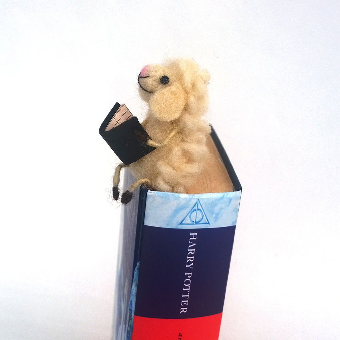 Bookmark Miniature Sheep Bookmark White Woolen Lamb Animal Etsy