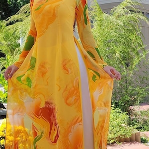 ao dai vietnamese dress  double layers 4 ta abc