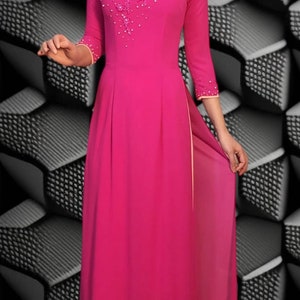 ao dai vietnamese dress design long dress double layers