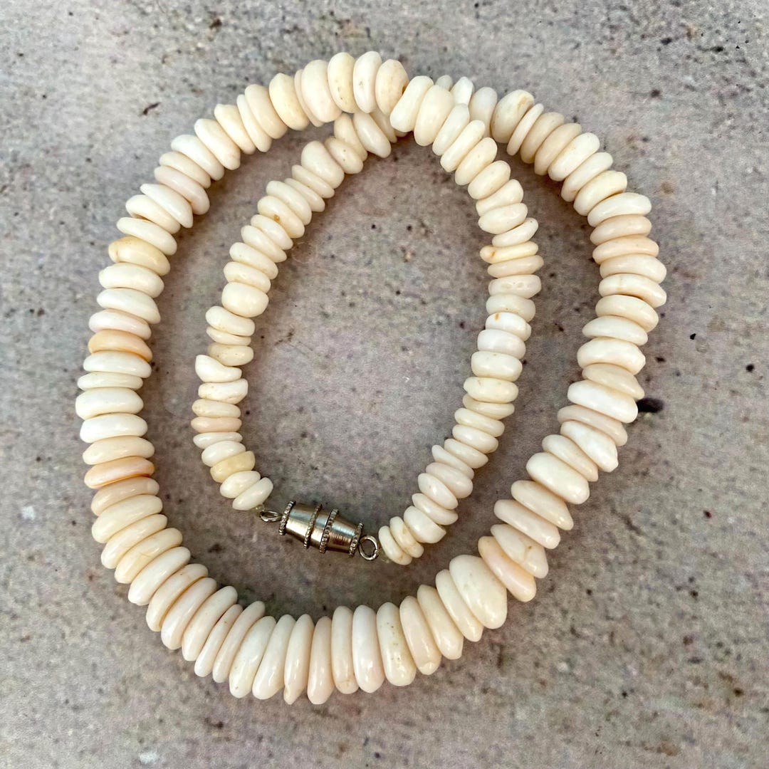 Vintage 70’s Turquoise and Heishi & Puka Shell Necklace main image 1