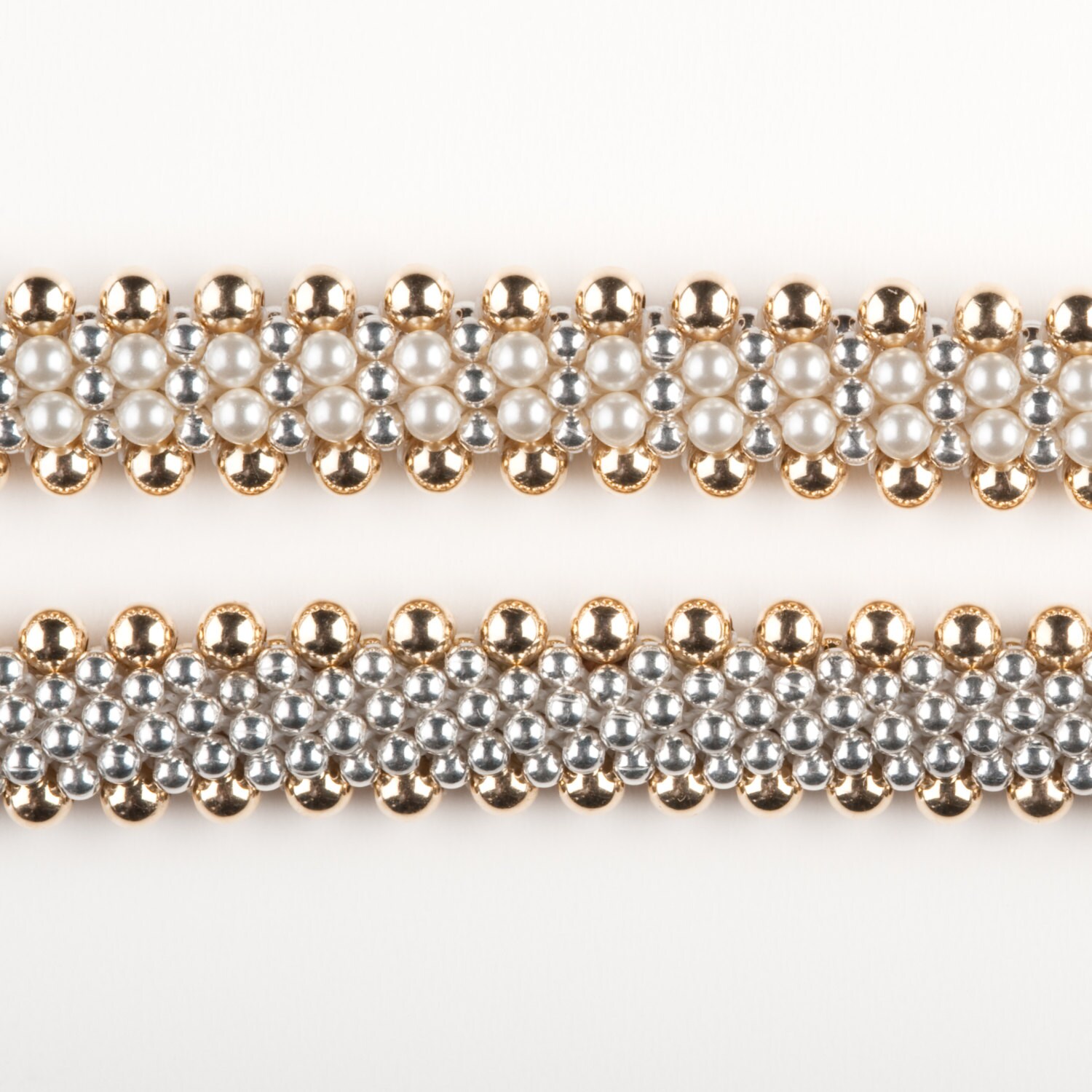 Golden Pearl Reversible Bracelet Made With Pearl Crystals, Sterling ...