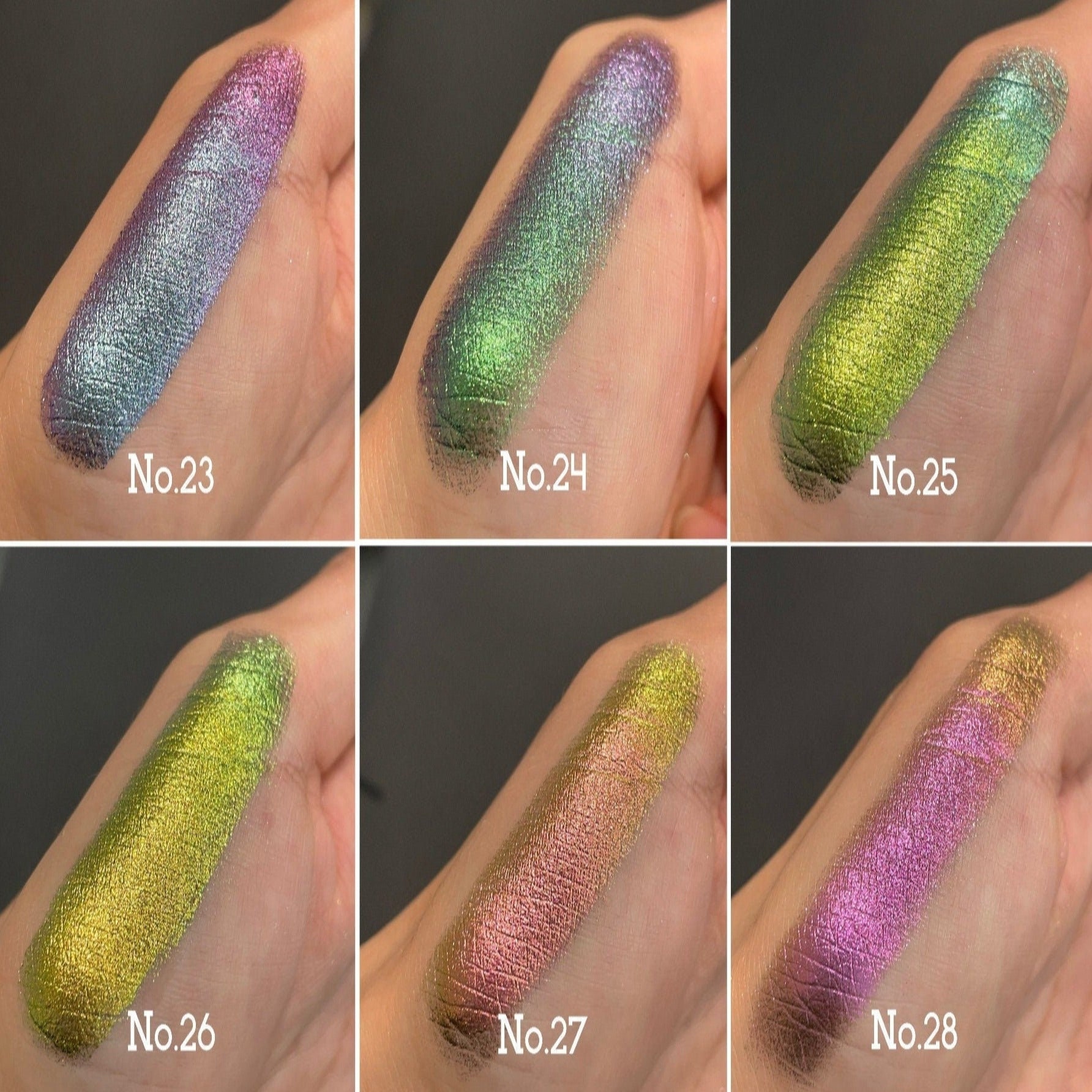 0.5g & 1g No.23 28 Chrome Colorshift Chameleon Pigment Nail