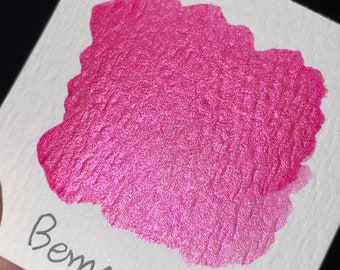 Berry pink watercolor paints Half pans Mica