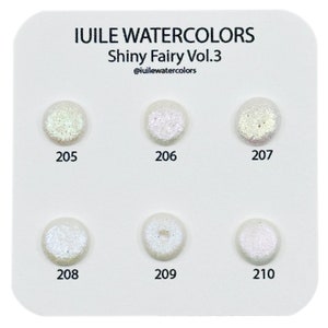 Limited Shiny Fairy Vol.3 Dot card Handmade Color Shift Aurora Shimmer Metallic Chameleon Watercolor Paints by iuilewatercolors