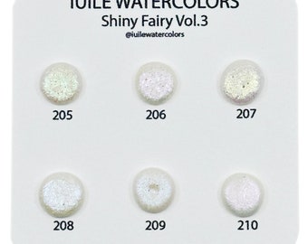 Limited Shiny Fairy Vol.3 Dot card Handmade Color Shift Aurora Shimmer Metallic Chameleon Watercolor Paints by iuilewatercolors