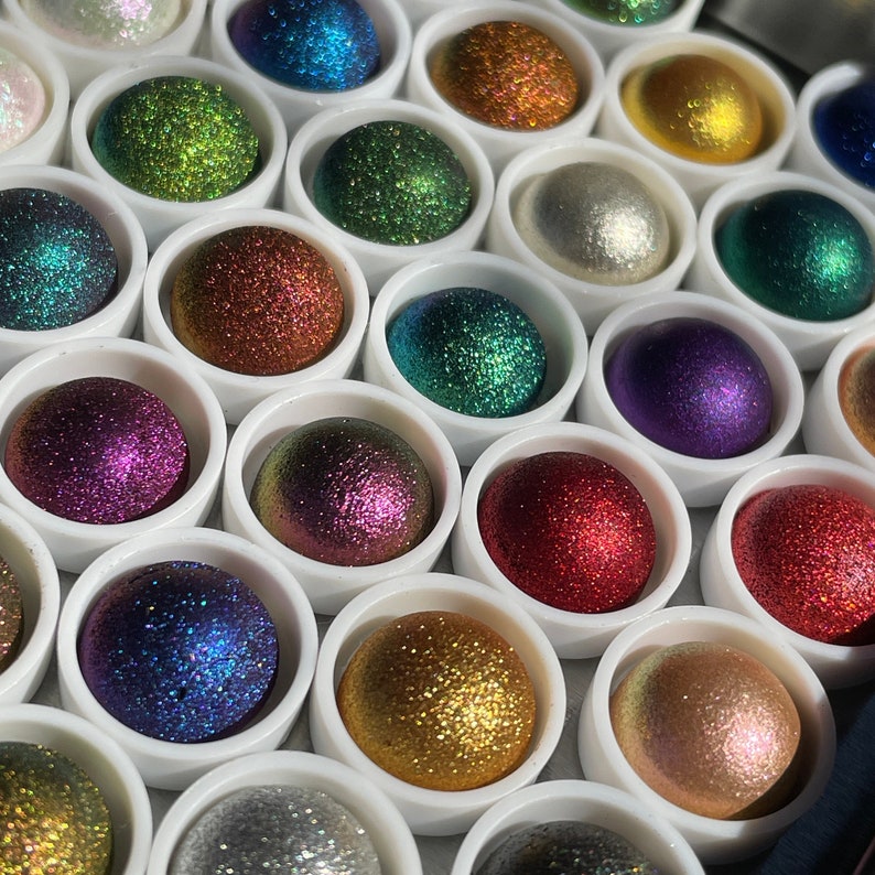 Magical Drop tin set Handmade Shimmer Watercolor Paint