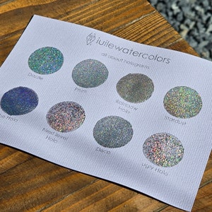 Dazzle Hologram Handmade Watercolor Shimmer Paints by iuilewatercolors