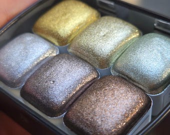 Half The Weight Of Light Set Handmade Shine Chrome Shimmer Watercolor Paints