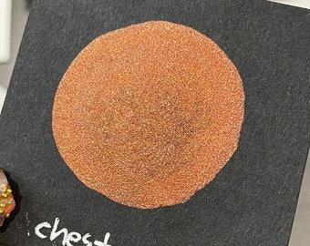 Chestnut Brown Shimmer Metallic Watercolor Paints Half Pans Autumn2022