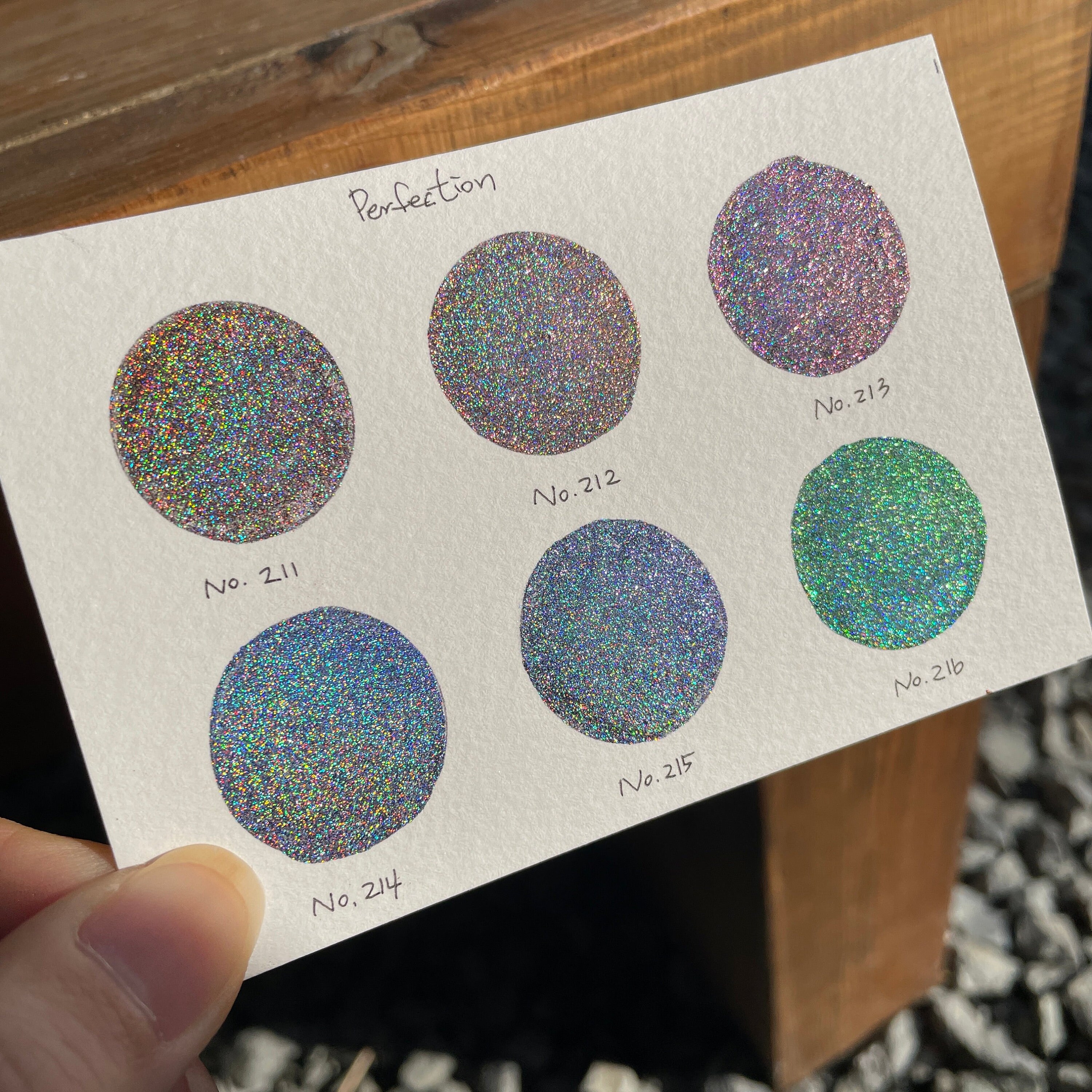 Half Perfection Set Hologram Super Color Shift Chrome Handmade Shimmer Glitter  Watercolor Paint 