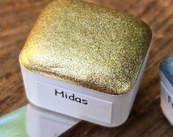 Midas Half The Weight Of Light Set Handmade Christmas Chrome Iridescent Shimmer Watercolor Paints