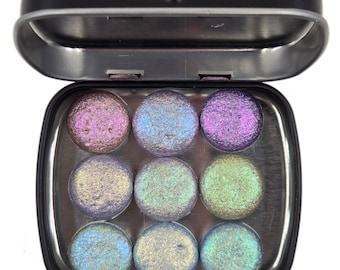 Vol.3 Goddess Button Set Handmade Super Shift Aurora Shimmer Holographic Watercolor Paints by iuilewatercolors